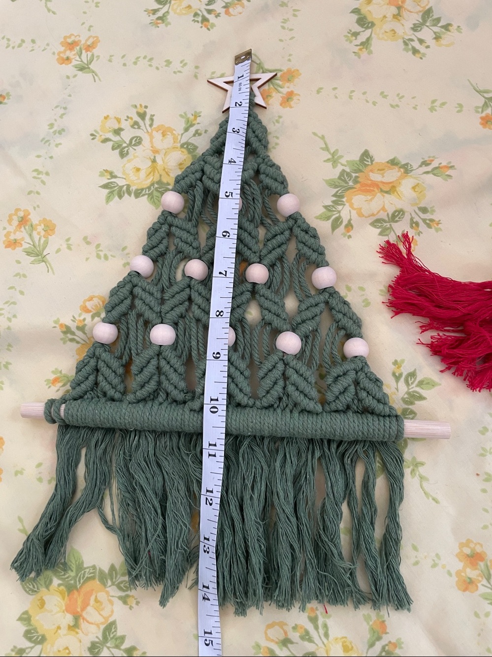 Macrame Style Christmas Tree Tapestries - Picture 3 of 3